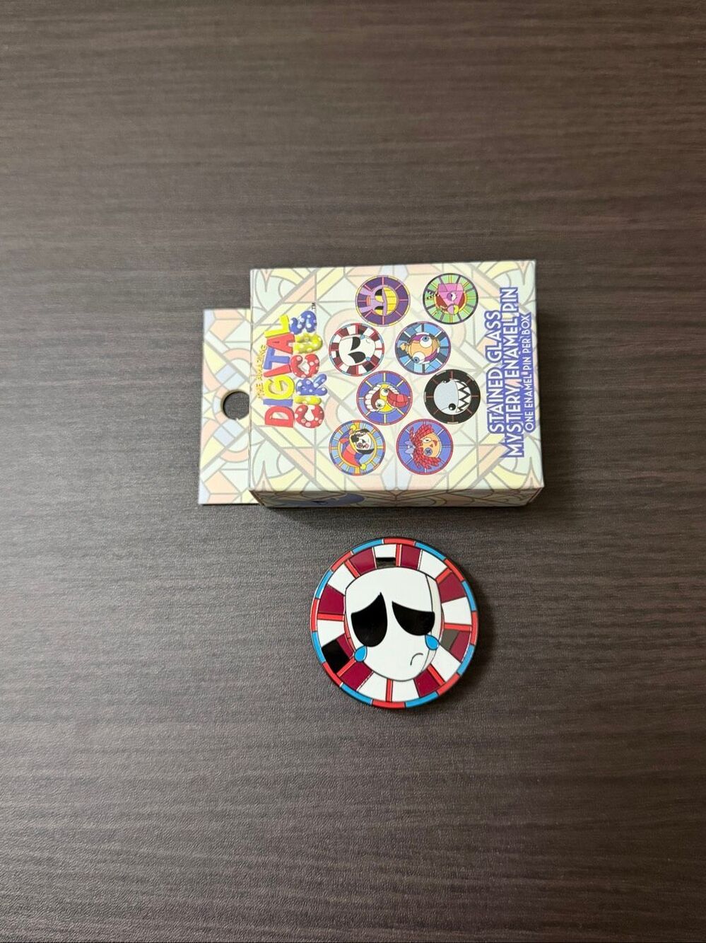 The Amazing Digital Circus Stained Glass Blind Box Enamel Pin - Gangle